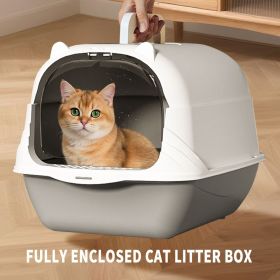 Fully Enclosed Cat Litter Box â€“ Effectively Filters Cat Litter, Easy to Add & Clean Litter, Removable Design for Easy Cleaning