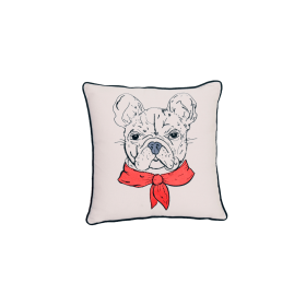 FRENCH BULL PORTRAIT DOG PILLOW