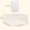 Small Animal Cage Plastic Chinchilla Cage 12 Panels for Bunny Chinchilla Guinea Pig, 18" x 14", White