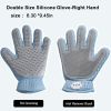 2-in-1 Pet Grooming Glove â€“ Double-Sided Deshedding & Massage Brush for Cats/Dogs, Removes Loose Hair from Fur & Furniture
