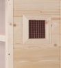 2-Tier Wooden Rabbit Hutch Bunny Cage 55" L - Outdoor Indoor Shelter with Run for Bunnies