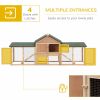 Rabbit Cage Outdoor, Rabbit House 83" 2 Story Deluxe XL Wooden Rabbit Hutch Big Bunny Cage w/ Ladder and Run