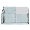 10 x 10 ft Large Metal Chicken Coop, Walk-in Poultry Cage Chicken Hen Run House with Waterproof Cover