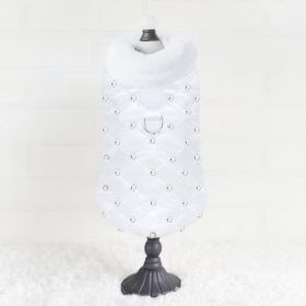 Glamour Baby Dog Coat (Color: Snow, size: MD)