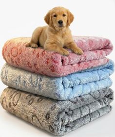 Dog Blankets for Dogs, 3 Pack Dog Blanket Washable 23" x 16", Fuzzy Soft Pet Mat Throw Cover for Kennel Crate Bed, Cute Paw Pattern, Cat Blanket (size: Paw Print  30x20 IN)