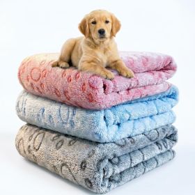 Dog Blankets for Dogs, 3 Pack Dog Blanket Washable 23" x 16", Fuzzy Soft Pet Mat Throw Cover for Kennel Crate Bed, Cute Paw Pattern, Cat Blanket (size: Paw Print   23x16 IN)