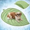 Dog Cooling Mat, Ginkgo Leaf Shape, Pet Pad with Cooling Nylon & Soft Fleece, Q-Max > 0.4 Reversible All Season Blanket for Dogs & Cats