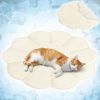 Dog Cooling Mat, Leaf Shape, Pet Pad with Cooling Nylon & Soft Fleece, Q-Max > 0.4 Reversible All Season Blanket for Dogs & Cats, Small 32x39 in