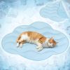 Dog Cooling Mat, Leaf Shape, Pet Pad with Cooling Nylon & Soft Fleece, Q-Max > 0.4 Reversible All Season Blanket for Dogs & Cats, Small 32x39 in