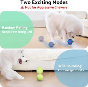 seagi Interactive Dog Toys â€“ Durable Automatic Bouncing & Vibrating Interactive Dog Ball for Smart Play (Color: Blue)