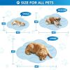 Dog Cooling Mat, Ginkgo Leaf Shape, Pet Pad with Cooling Nylon & Soft Fleece, Q-Max > 0.4 Reversible All Season Blanket for Dogs & Cats