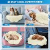 Dog Cooling Mat, Leaf Shape, Pet Pad with Cooling Nylon & Soft Fleece, Q-Max > 0.4 Reversible All Season Blanket for Dogs & Cats, Small 32x39 in