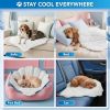 Dog Cooling Mat, Ginkgo Leaf Shape, Pet Pad with Cooling Nylon & Soft Fleece, Q-Max > 0.4 Reversible All Season Blanket for Dogs & Cats