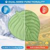 Dog Cooling Mat, Ginkgo Leaf Shape, Pet Pad with Cooling Nylon & Soft Fleece, Q-Max > 0.4 Reversible All Season Blanket for Dogs & Cats