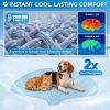 Dog Cooling Mat, Ginkgo Leaf Shape, Pet Pad with Cooling Nylon & Soft Fleece, Q-Max > 0.4 Reversible All Season Blanket for Dogs & Cats